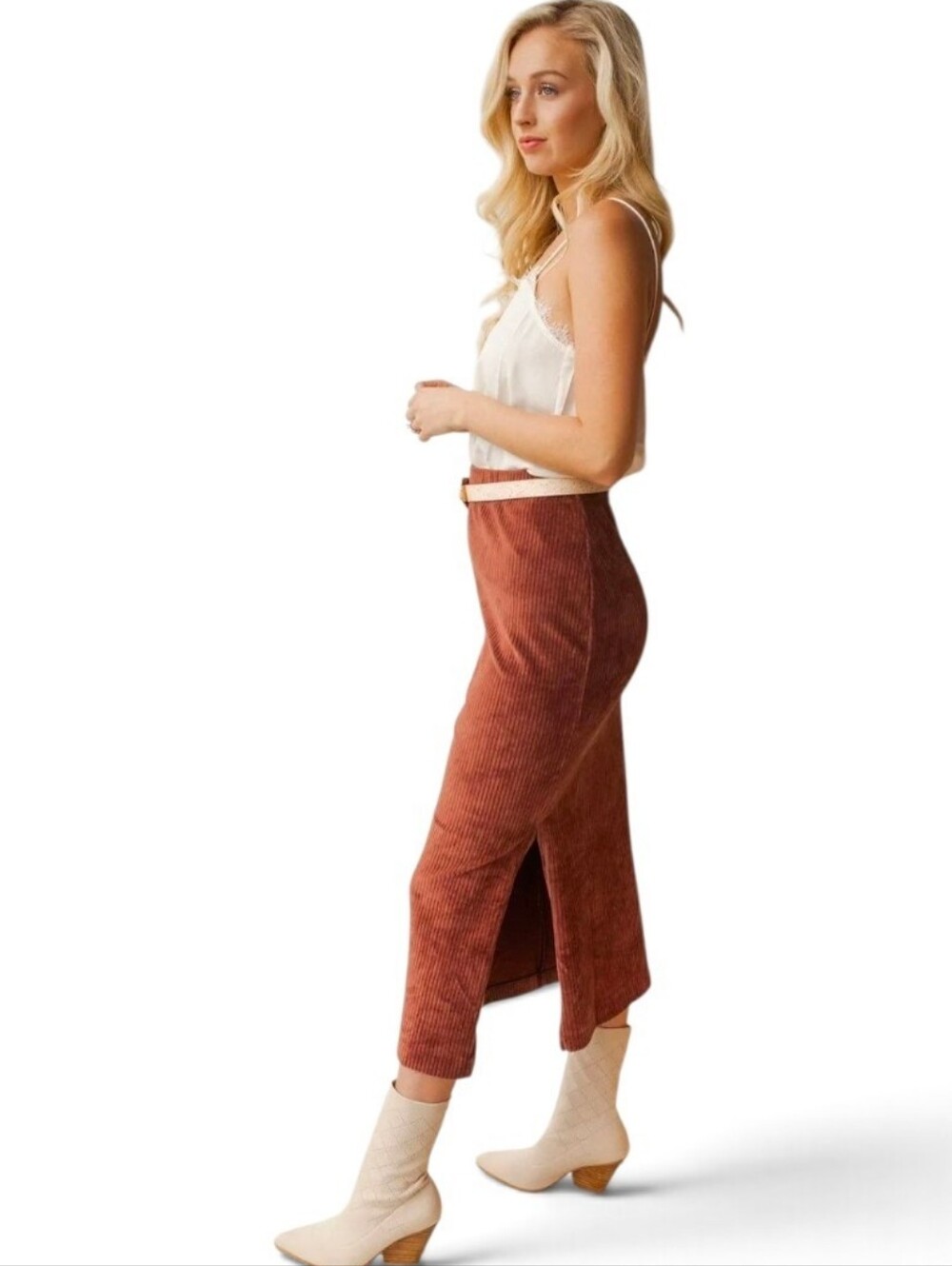 NWOT FREE PEOPLE Helen Rib Midi Skirt - XS